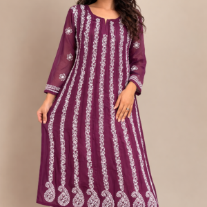 GEORGETTE LONG KURTA WITH LINER