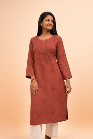 LINEN COTTON LONG KURTA